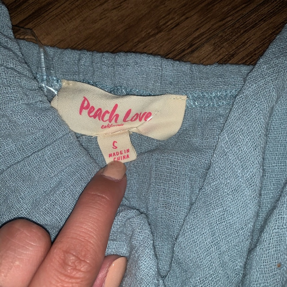 Blue Ruffle Tank Top - Picture 3 of 3